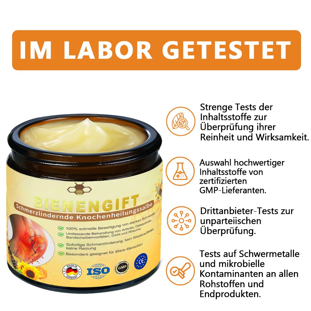 ✅ Offizieller Shop:  Bienengift-Schmerzlinderungs Knochenheilungs Creme 👨‍⚕️(BfArM) zertifiziert(Reduzierung von Gelenkschwellungen, Schmerzen, Steifheit, Rötungen, Wärme, Muskelkater und Gelenkmüdigkeit)